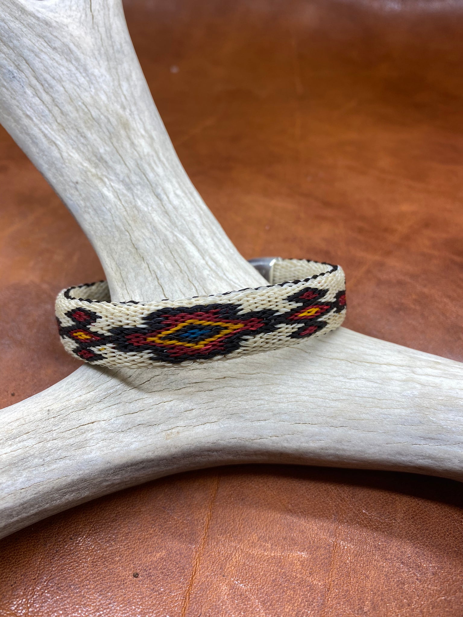 "White Fire" - Hitched Horse Hair Adjustable Bracelet